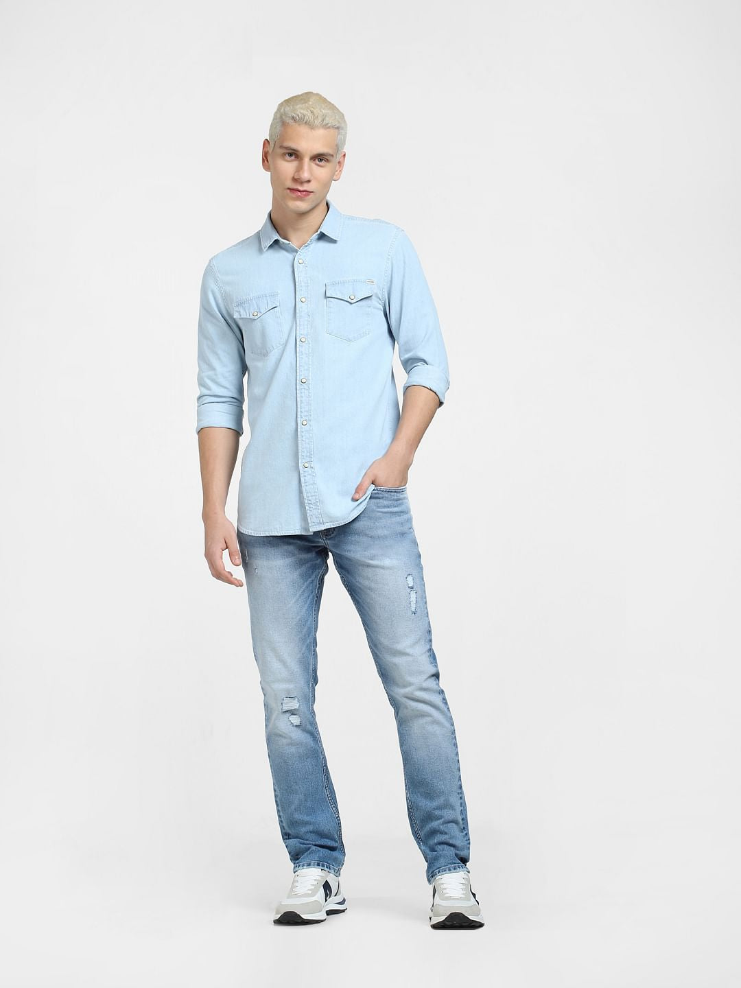 Blue Denim Full Sleeves Shirt
