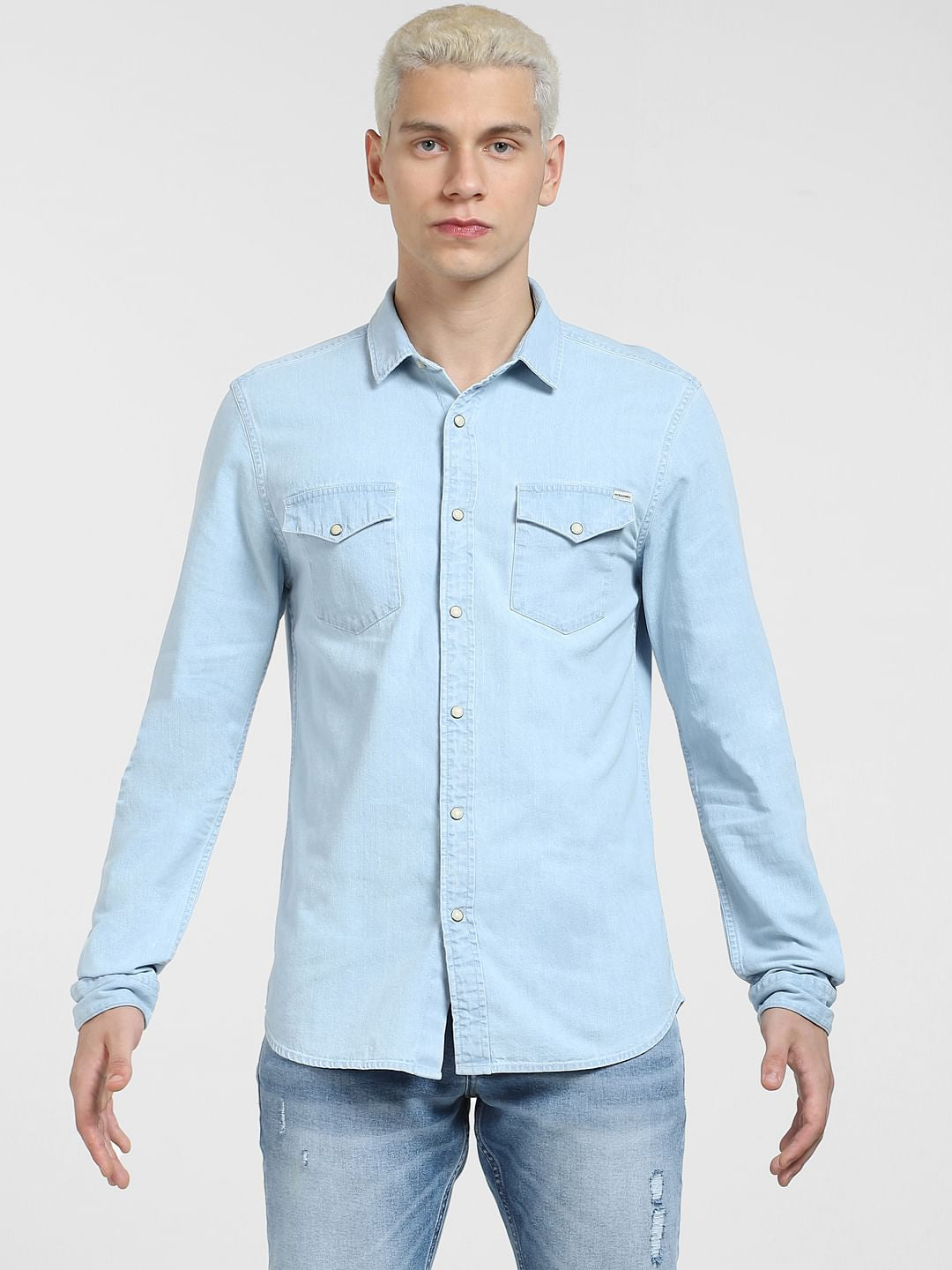 Blue Denim Full Sleeves Shirt