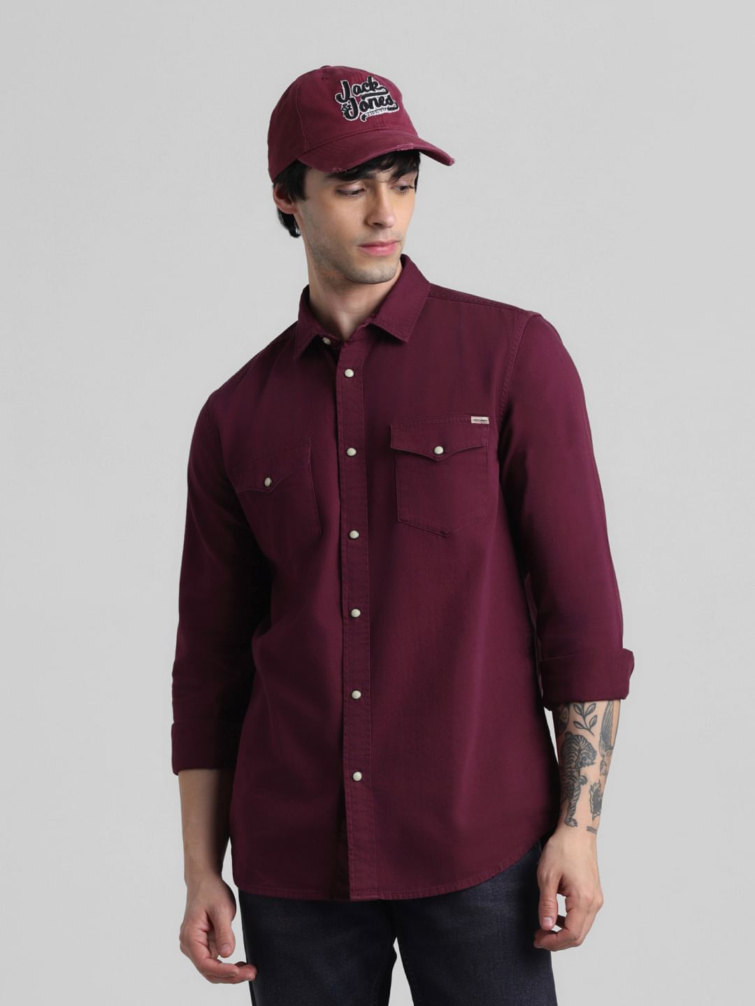 Maroon Full Sleeves Shirt