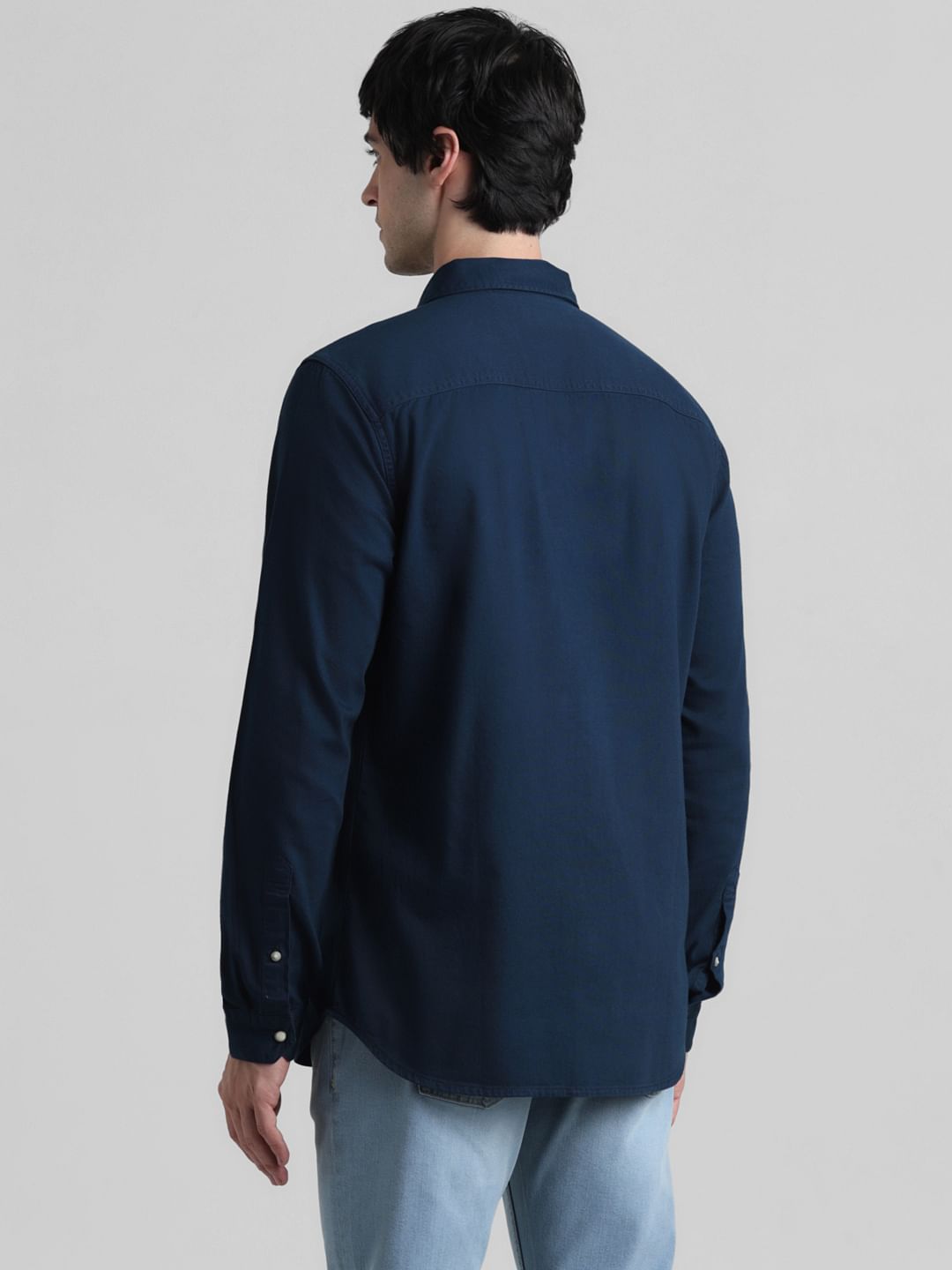 Navy Blue Full Sleeves Shirt
