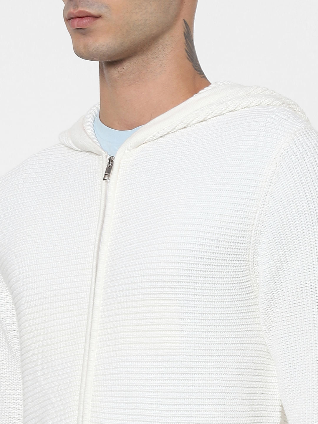 White Hooded Cardigan