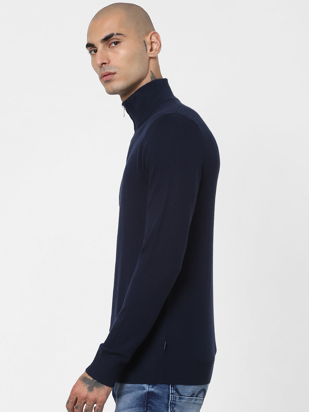 Blue Turtleneck Pullover
