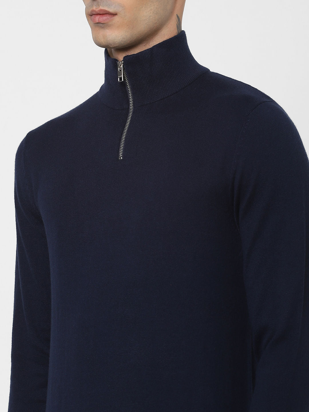 Blue Turtleneck Pullover