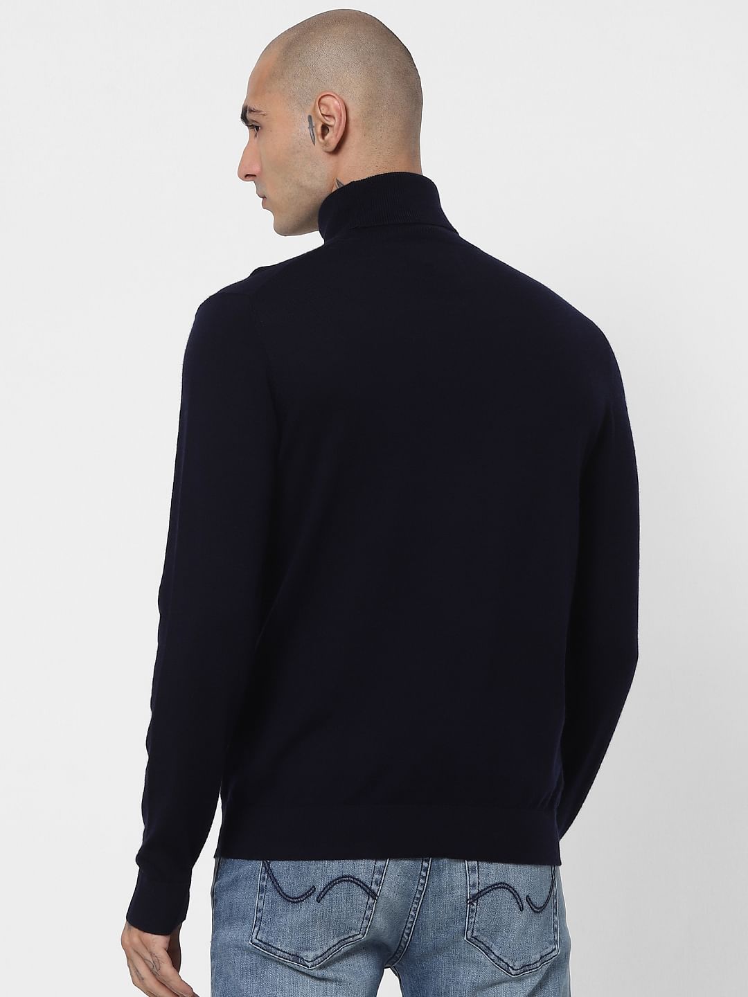 Blue Turtleneck Pullover