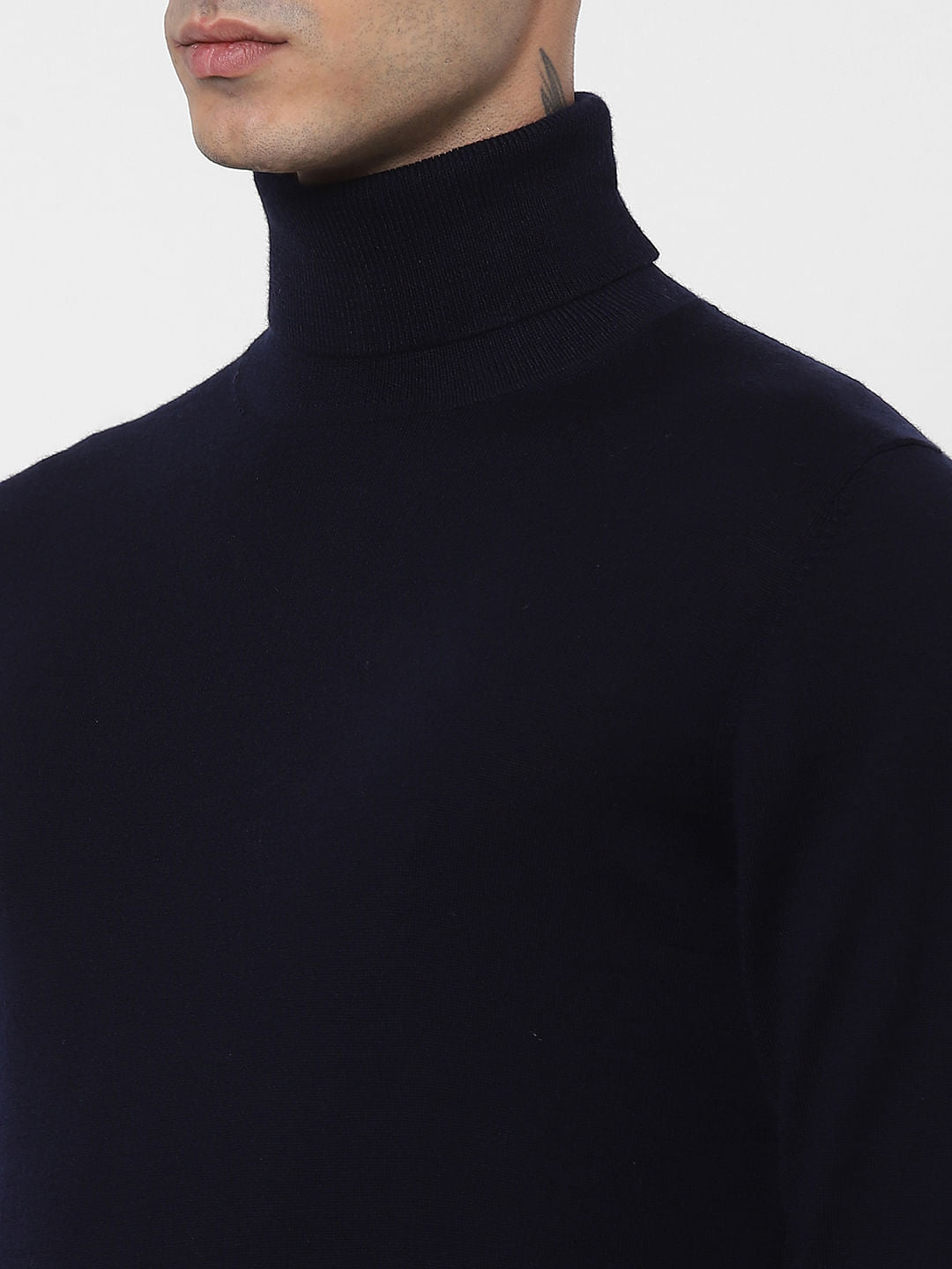 Blue Turtleneck Pullover