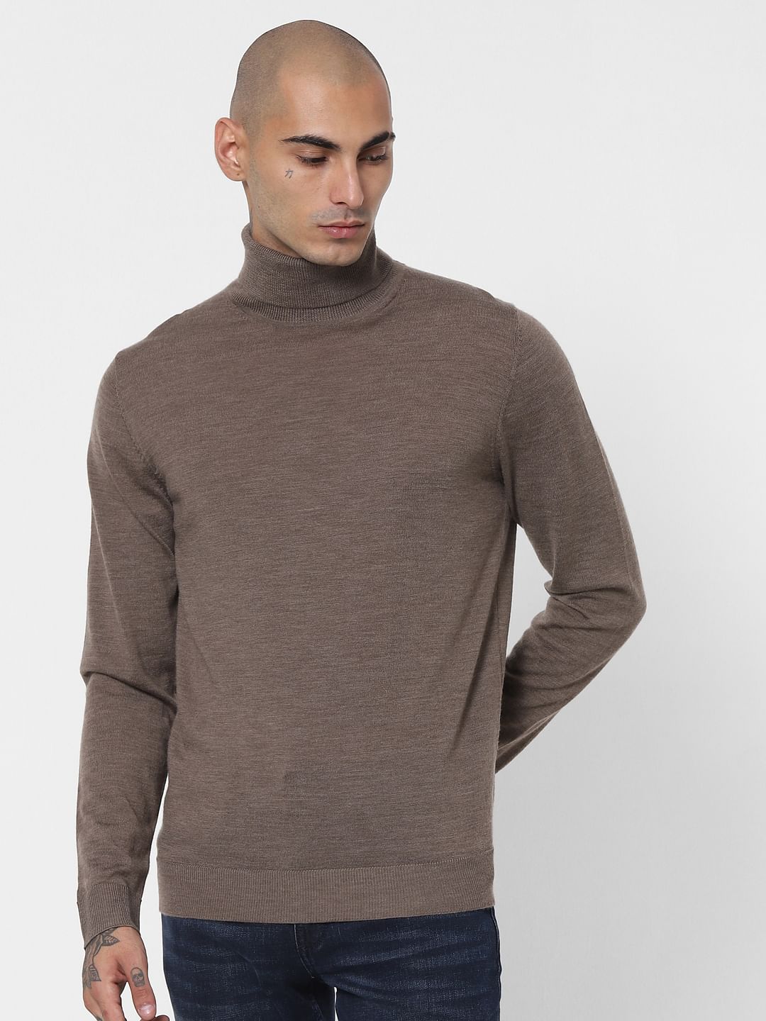 Grey Turtleneck Pullover