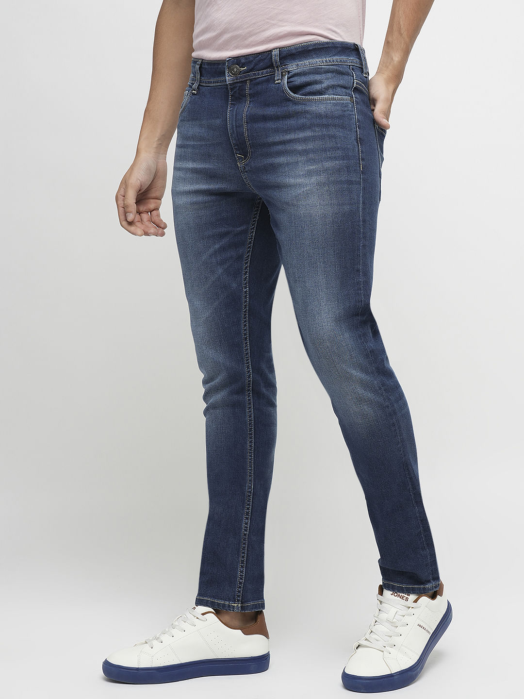 PRODUKT by JACK&JONES Dark Blue Mid Rise Slim Jeans
