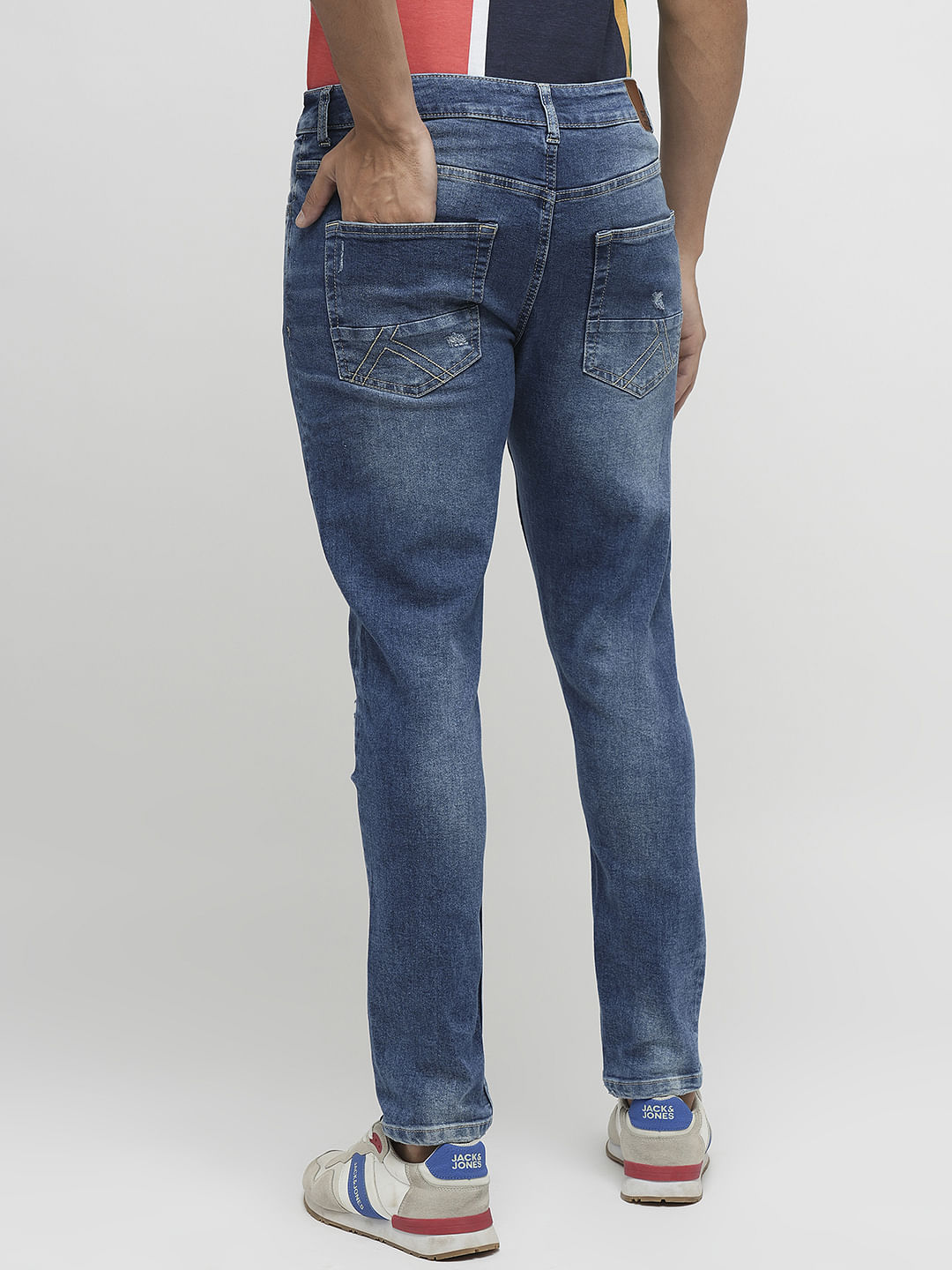 PRODUKT by JACK&JONES Blue Mildly Distressed Slim Jeans