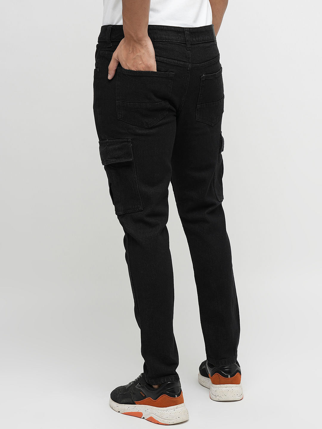 PRODUKT by JACK&JONES Black Pocket Detail Slim Fit Jeans