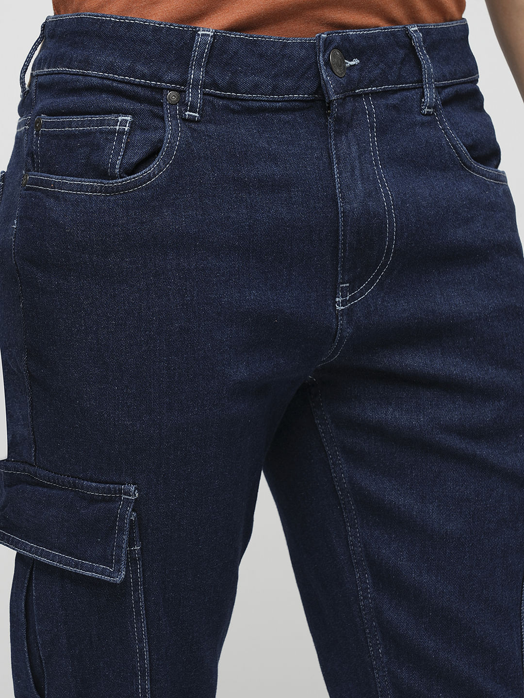 PRODUKT by JACK&JONES Dark Blue Pocket Detail Slim Jeans