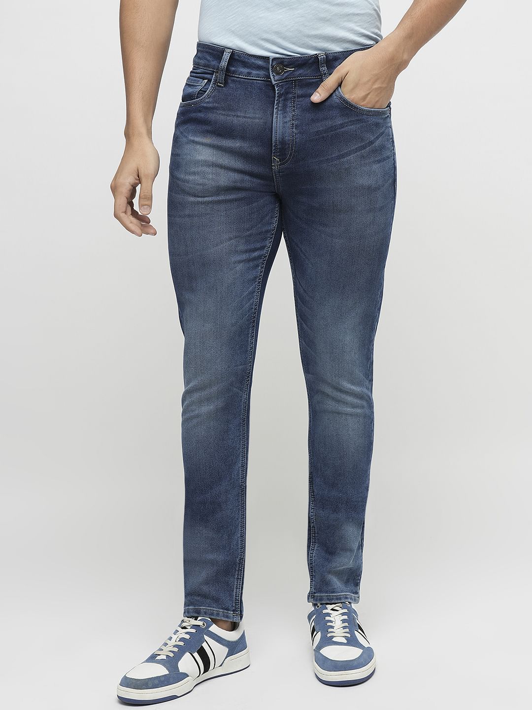PRODUKT by JACK&JONES Dark Blue Mid Rise Slim Jeans