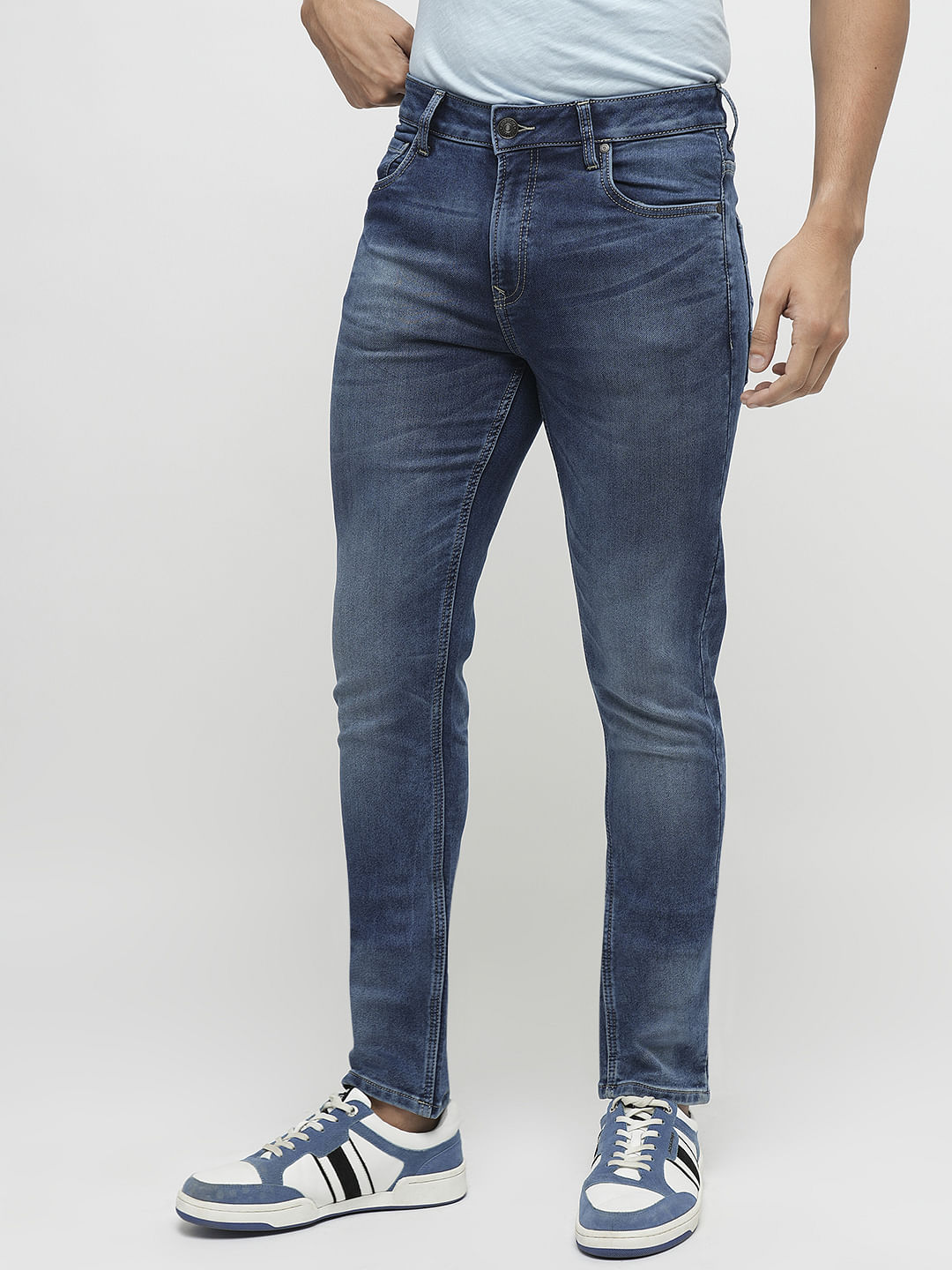 PRODUKT by JACK&JONES Dark Blue Mid Rise Slim Jeans