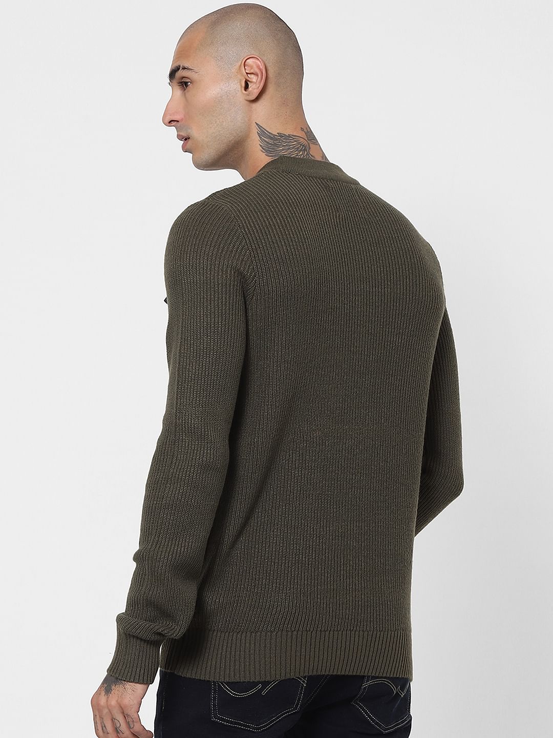 Green Patch Pocket Pullover