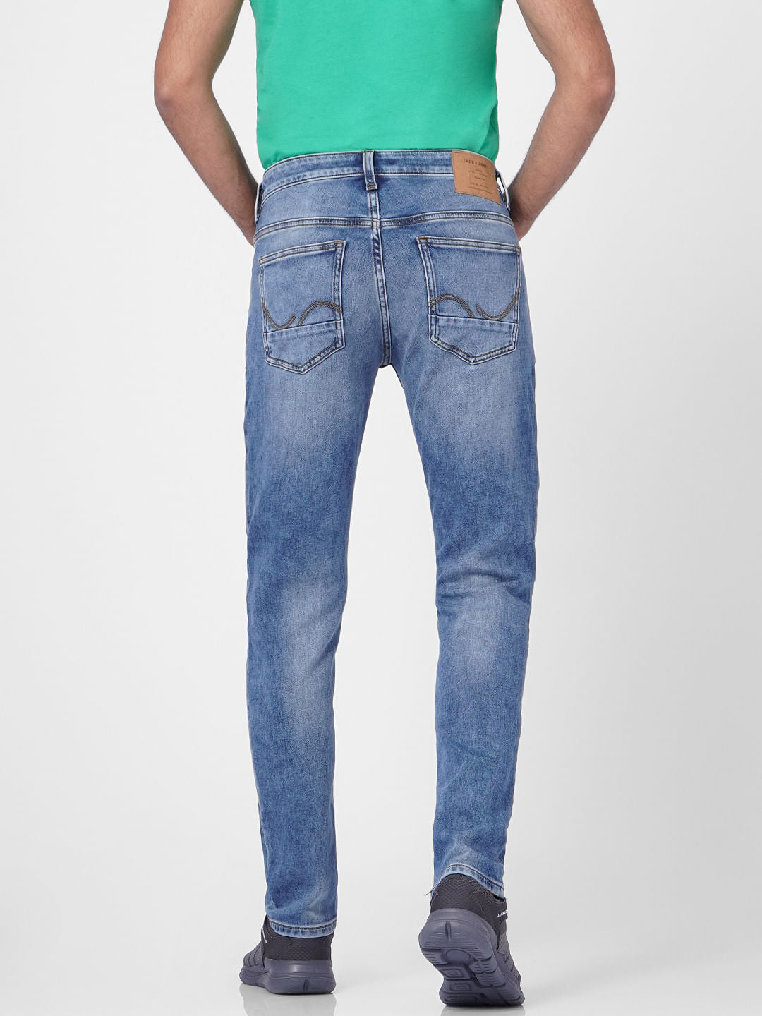 Blue Low Rise Washed Ben Skinny Jeans