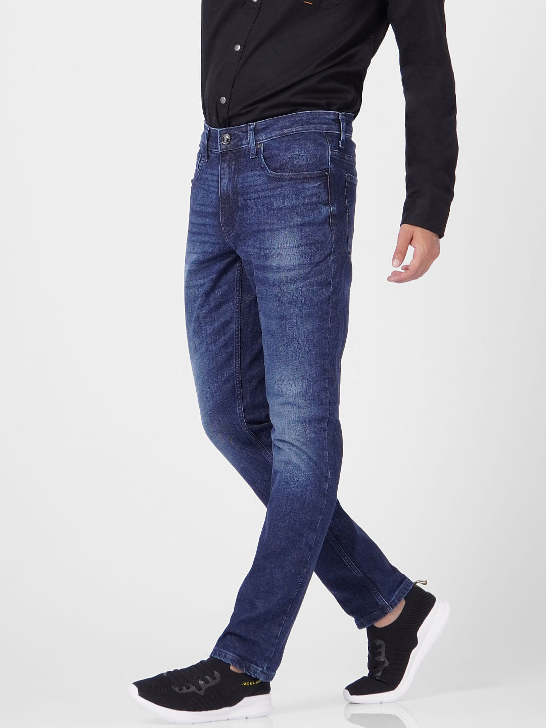 Dark Blue Low Rise Glenn Slim Jeans