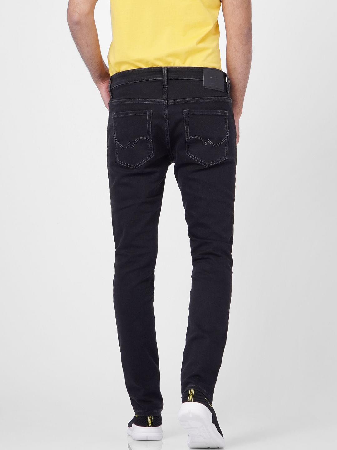 Black Low Rise Washed Ben Skinny Jeans