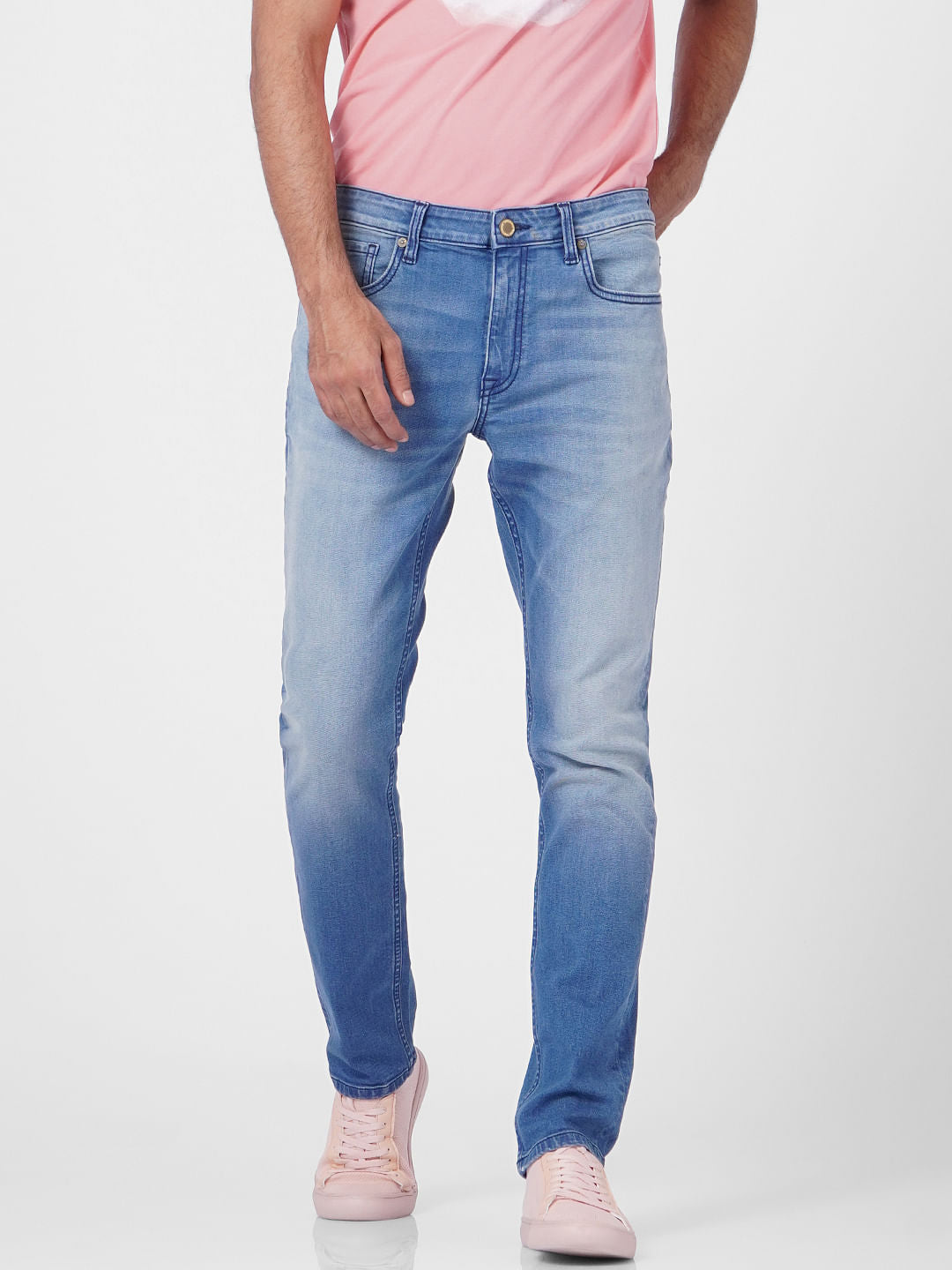 Light Blue Low Rise Glenn Slim Jeans