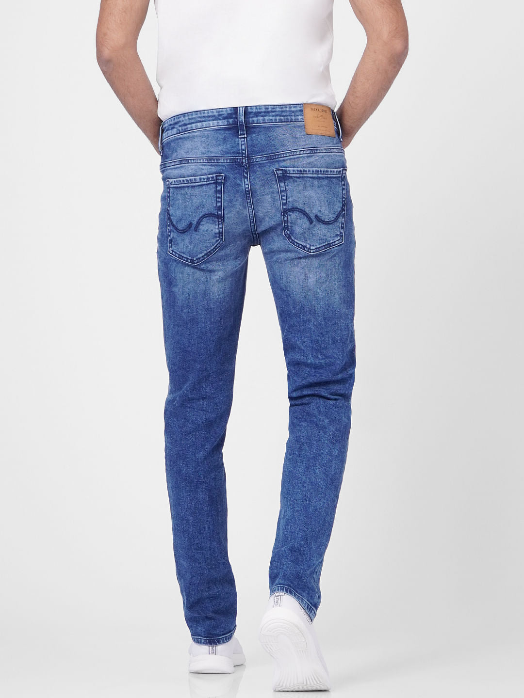 Blue Low Rise Washed Glenn Slim Jeans