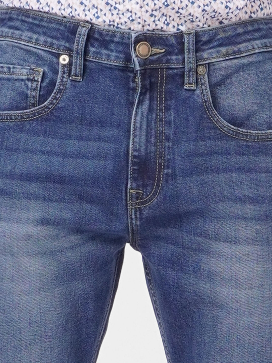 Blue High Rise Washed Ray Bootcut Jeans