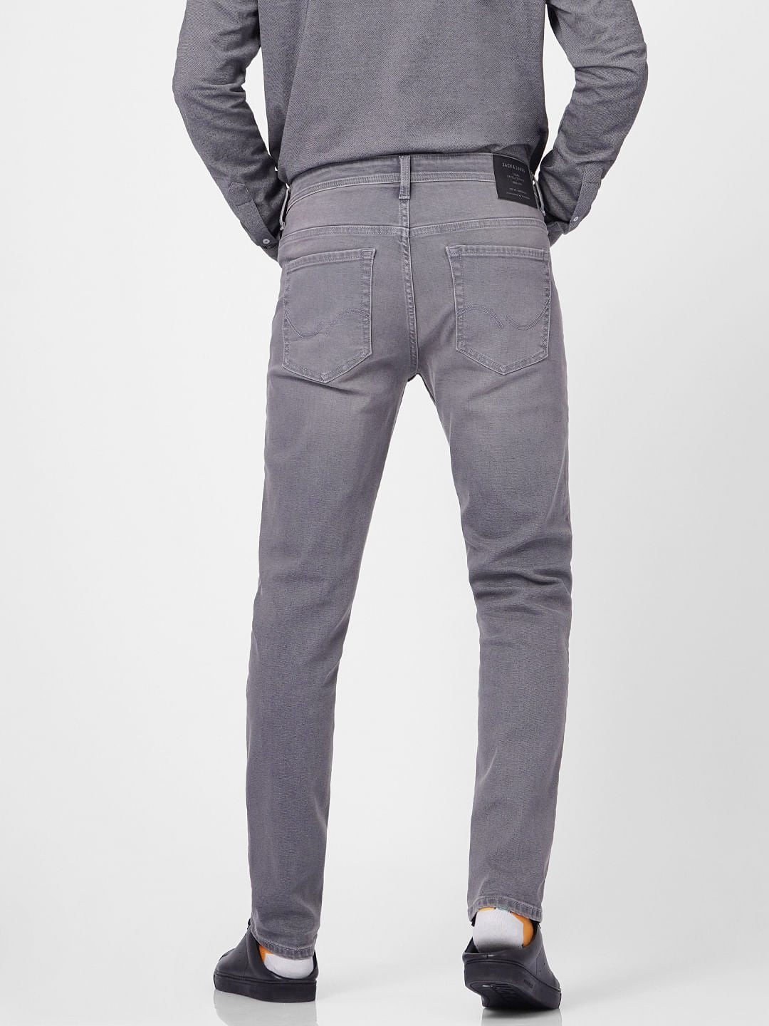 Grey Low Rise Ben Skinny Jeans