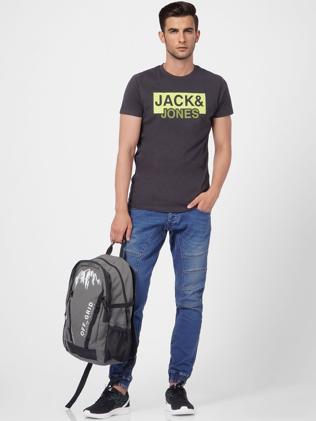 Dark Blue Low Rise Pintuck Anti Fit Jeans