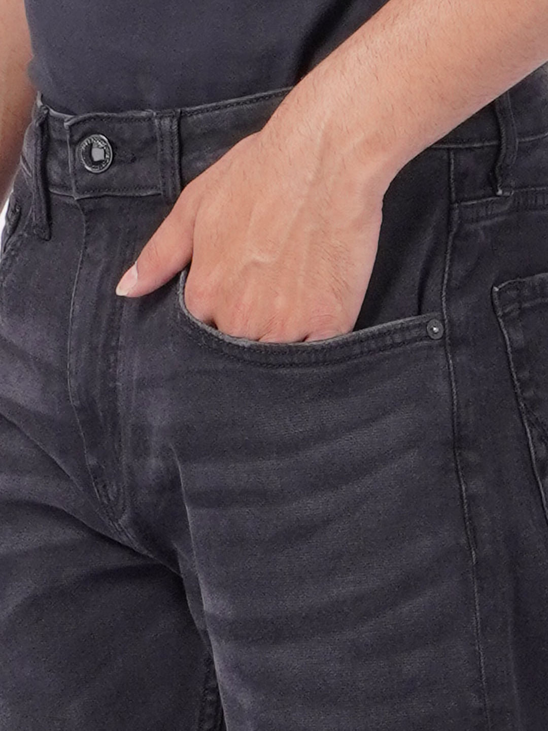Black High Rise Washed Ray Bootcut Jeans