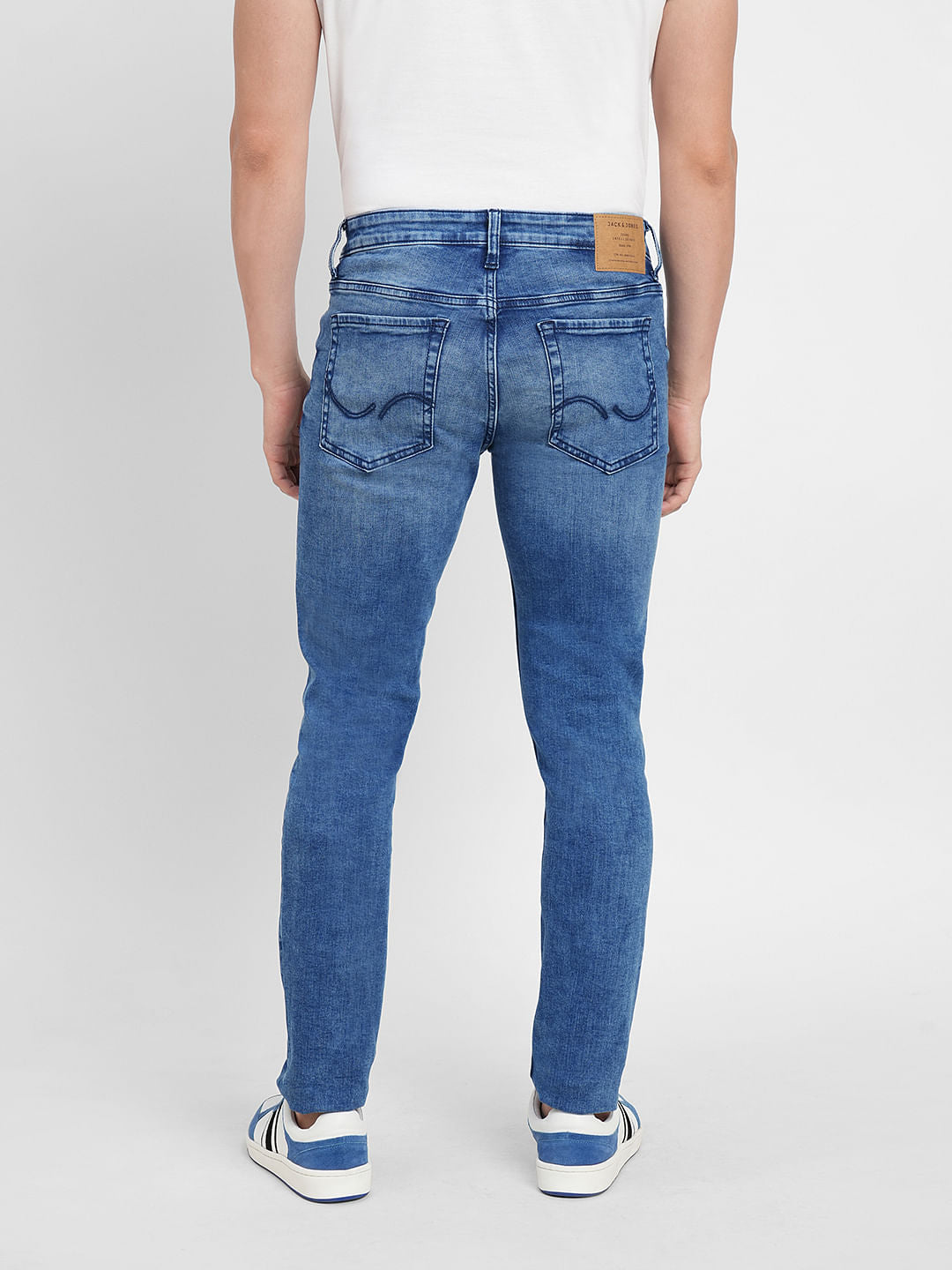 Blue Low Rise Washed Ben Skinny Jeans