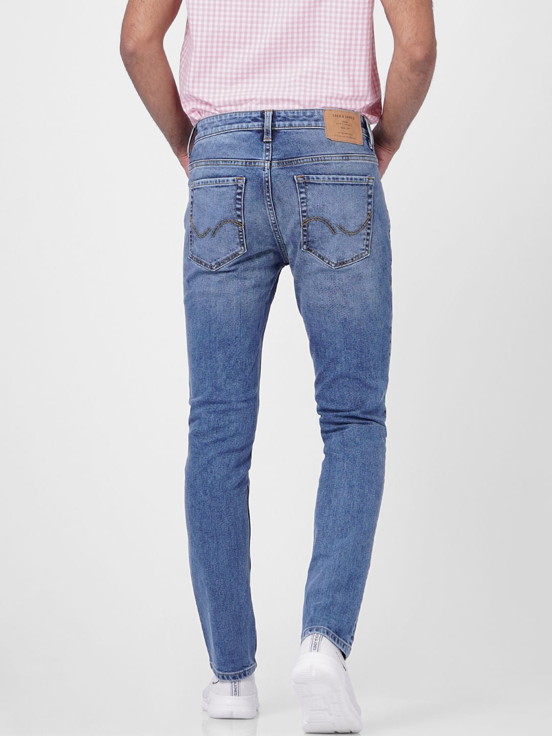 Blue Low Rise Washed Ben Skinny Jeans