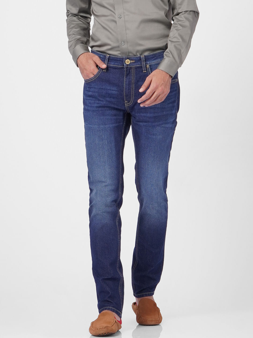 Dark Blue Low Rise Ben Skinny Jeans