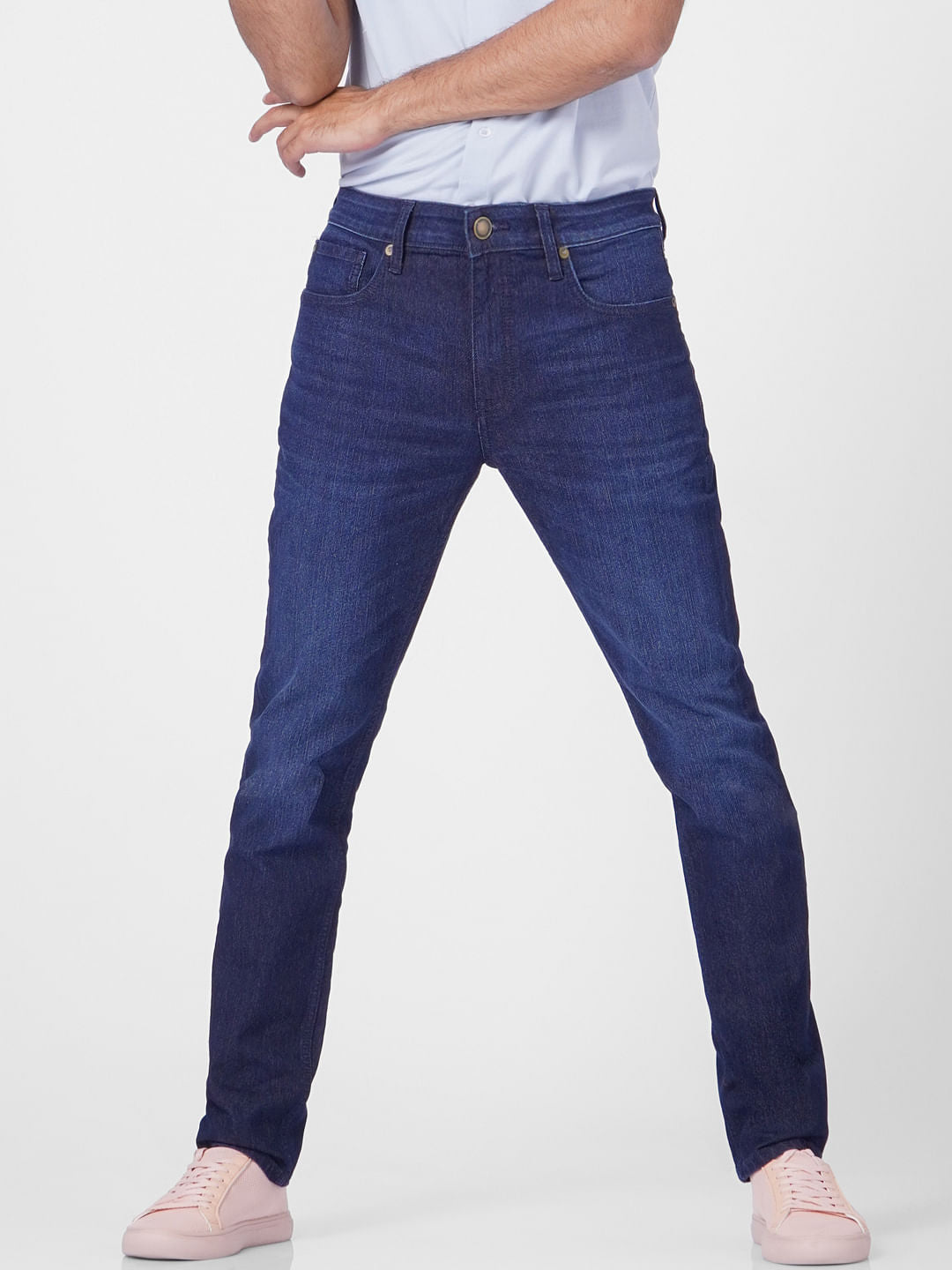 Dark Blue Low Rise Glenn Slim Jeans