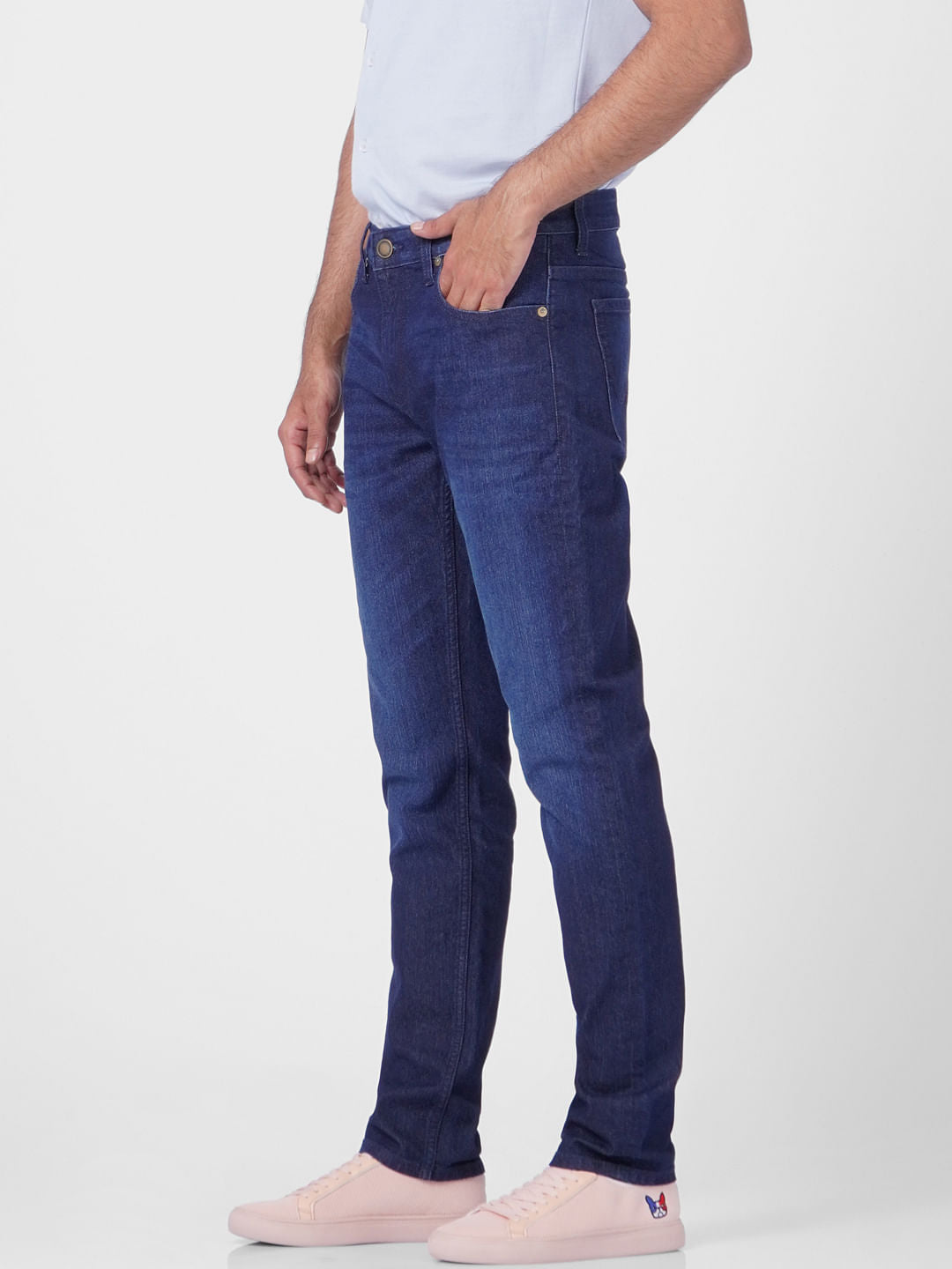 Dark Blue Low Rise Glenn Slim Jeans