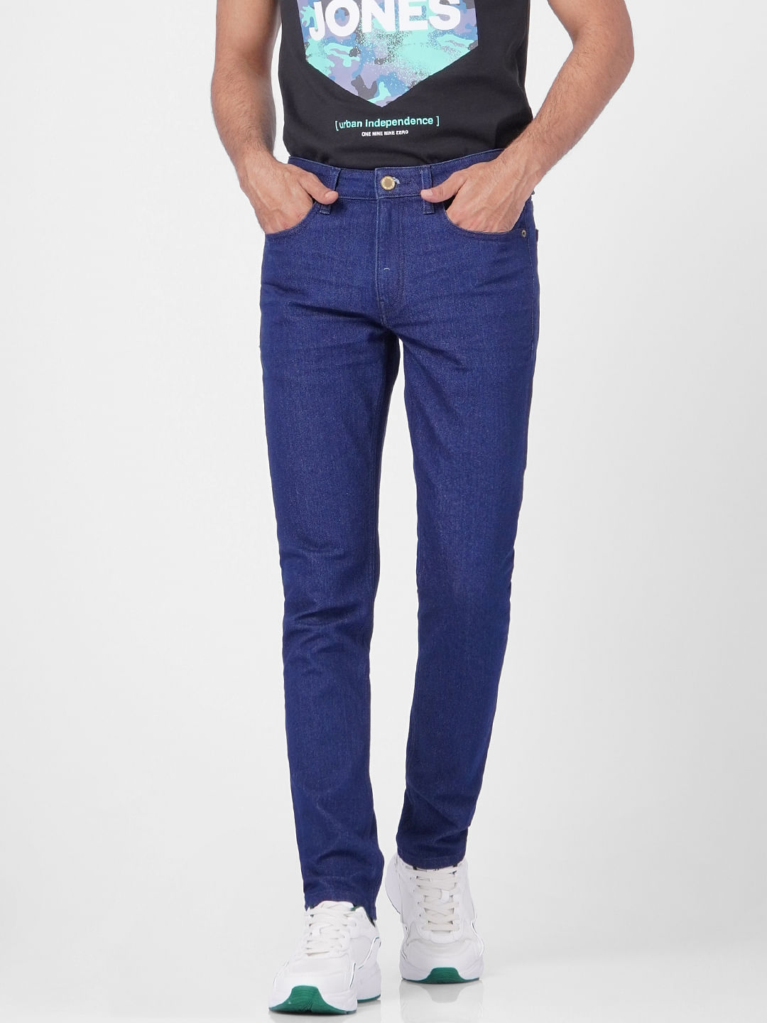 Dark Blue Low Rise Glenn Slim Jeans