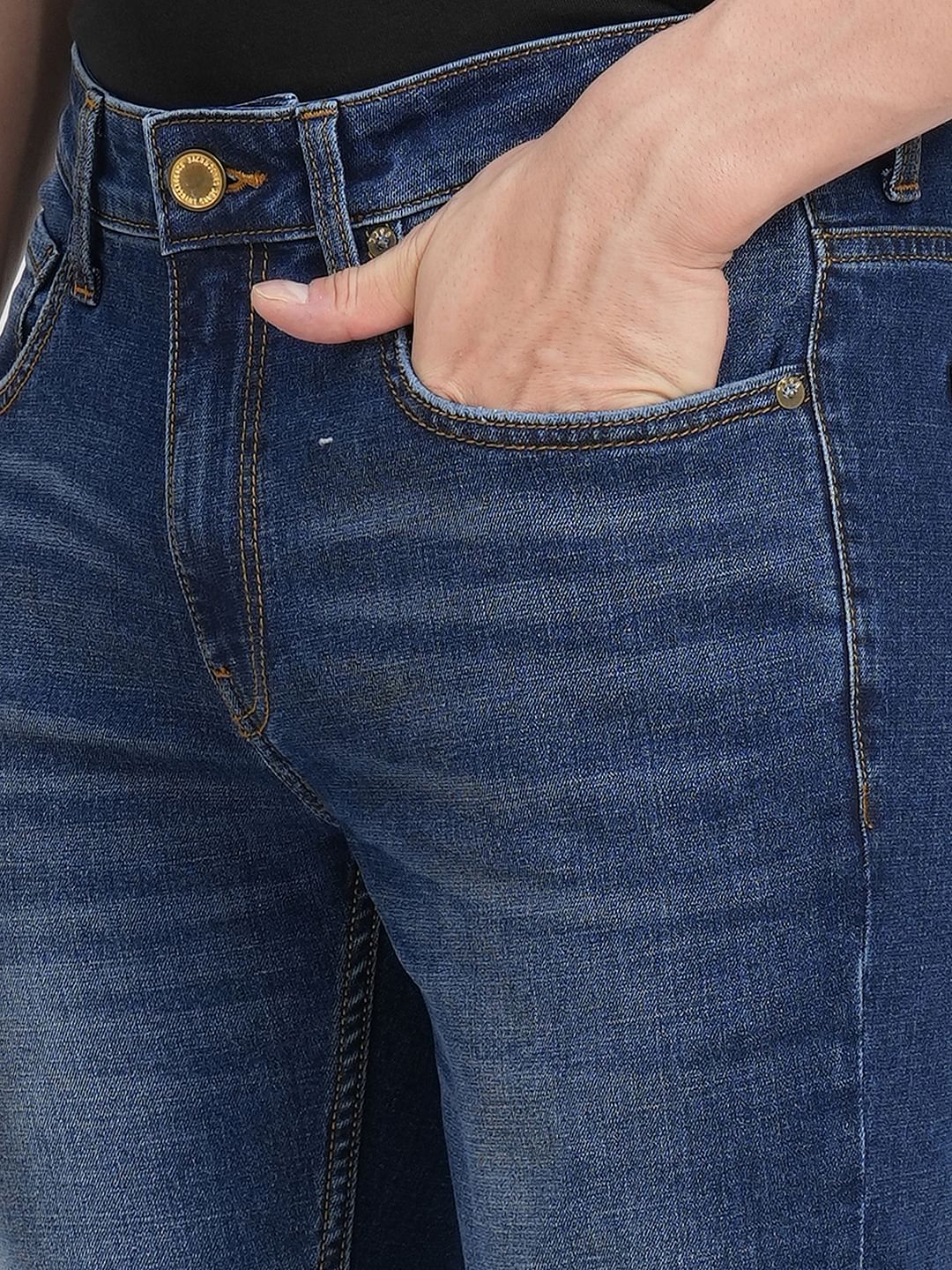 Blue Low Rise Washed Ben Skinny Jeans