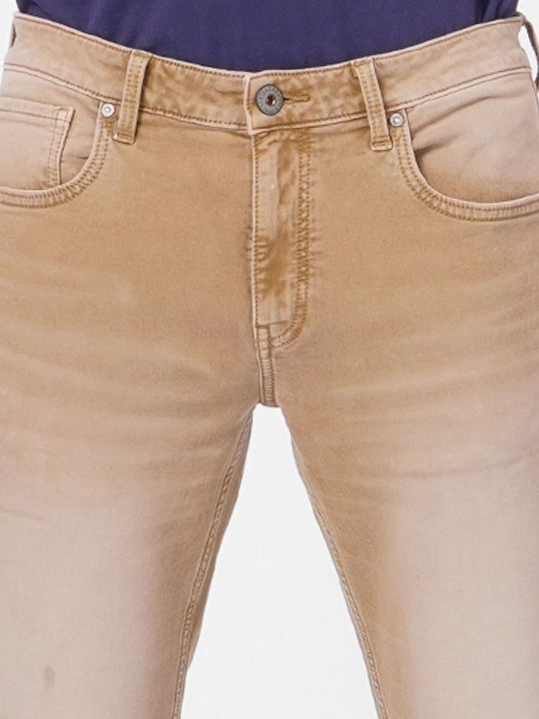 Brown Low Rise Washed Ben Skinny Jeans