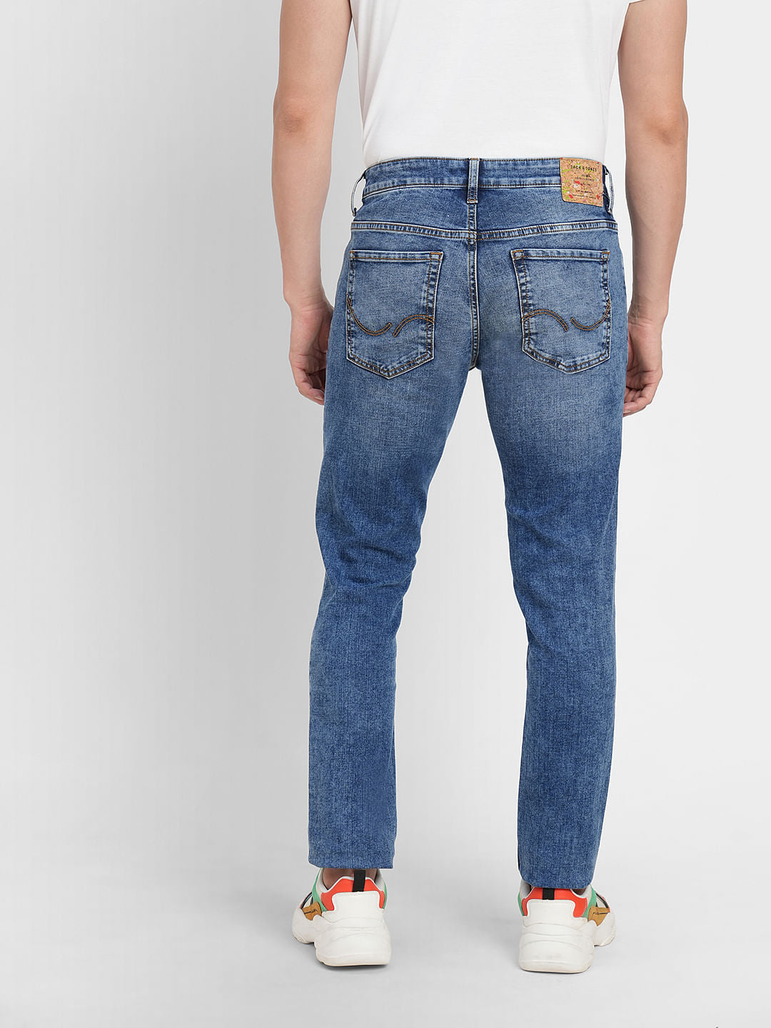 Blue Low Rise Washed Ben Skinny Jeans