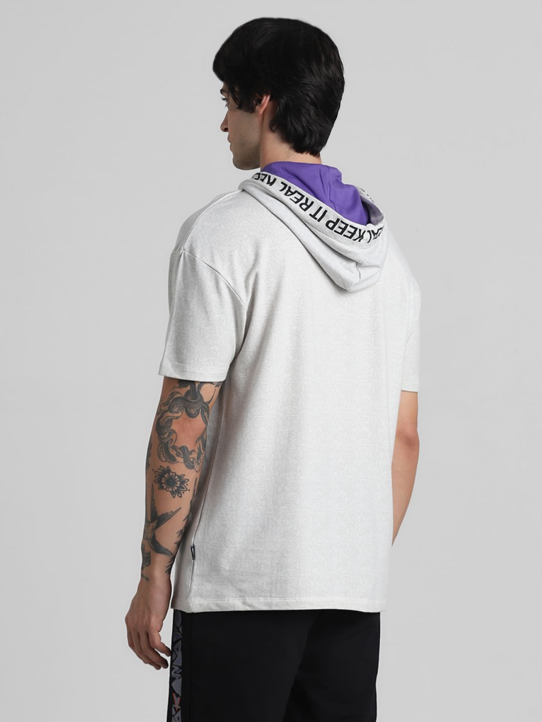 Jack&Jones X Black Panther White Printed OVERSIZED Sweatshirt