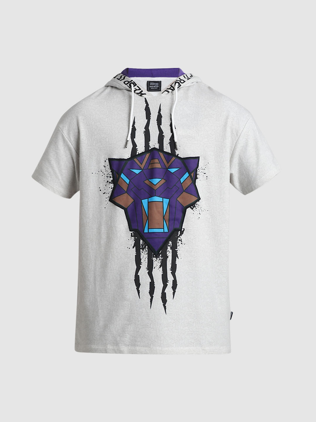 Jack&Jones X Black Panther White Printed OVERSIZED Sweatshirt