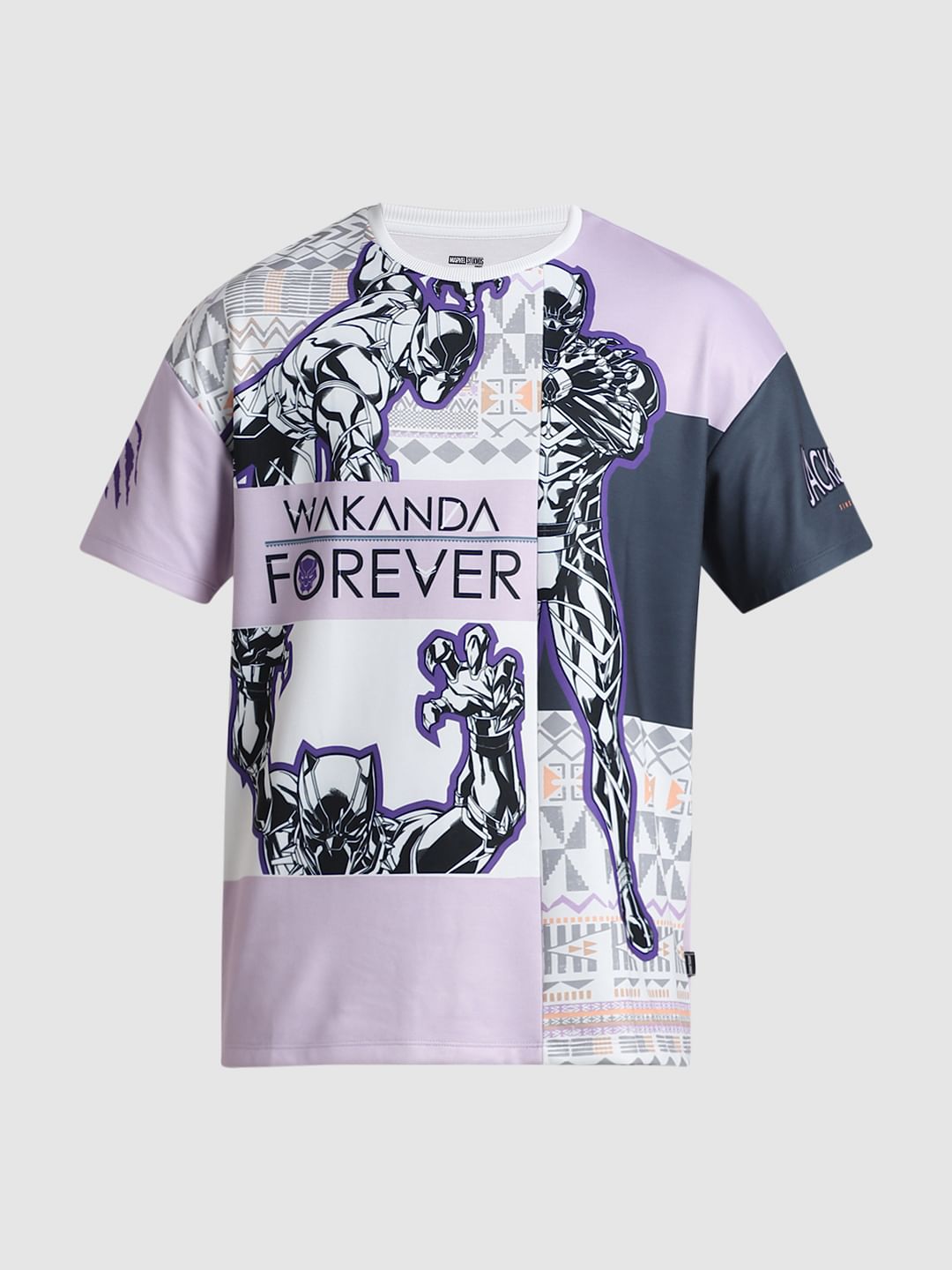 Jack&Jones X Black Panther Purple OVERSIZED Co-ord T-shirt