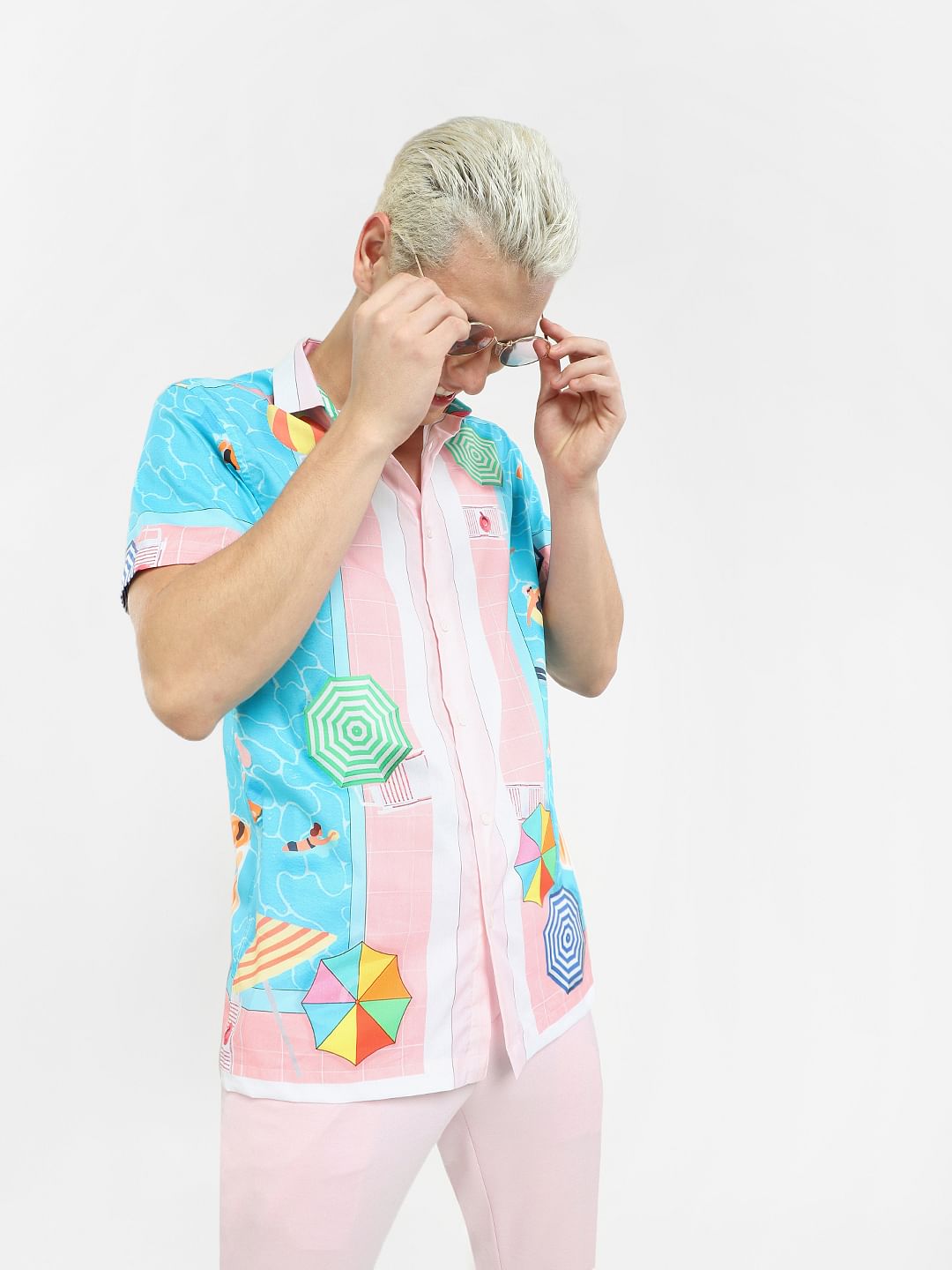 Pink Pool Party Print Shirt