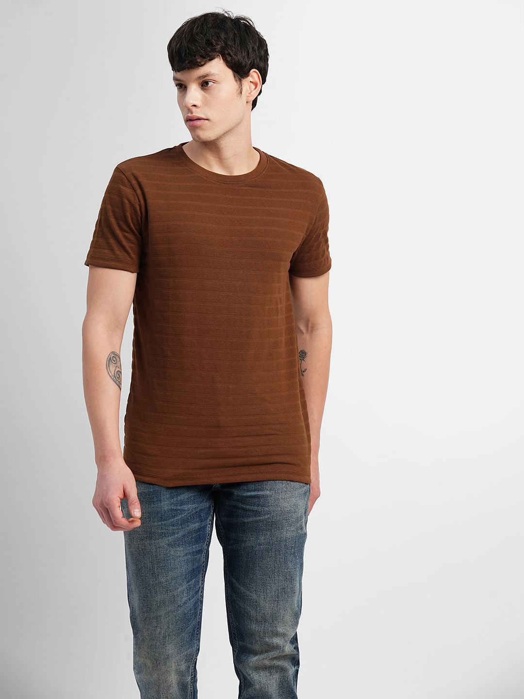 Brown Crew Neck T-shirt