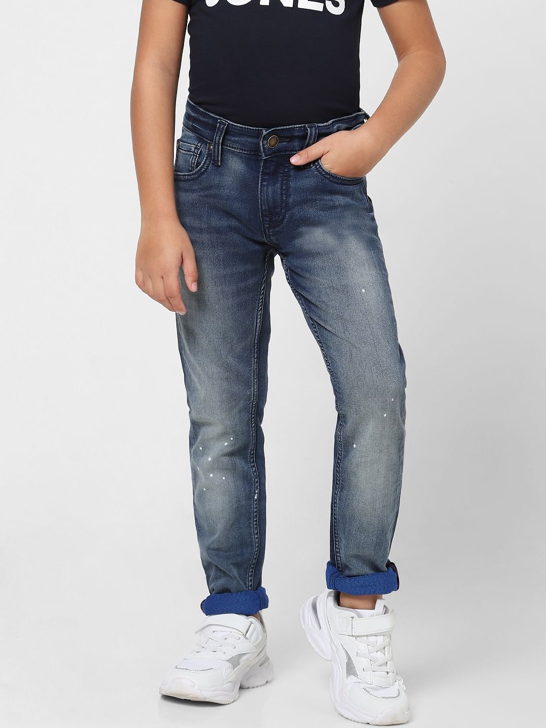 Boys Blue Mid Rise Glenn Slim Fit Jeans