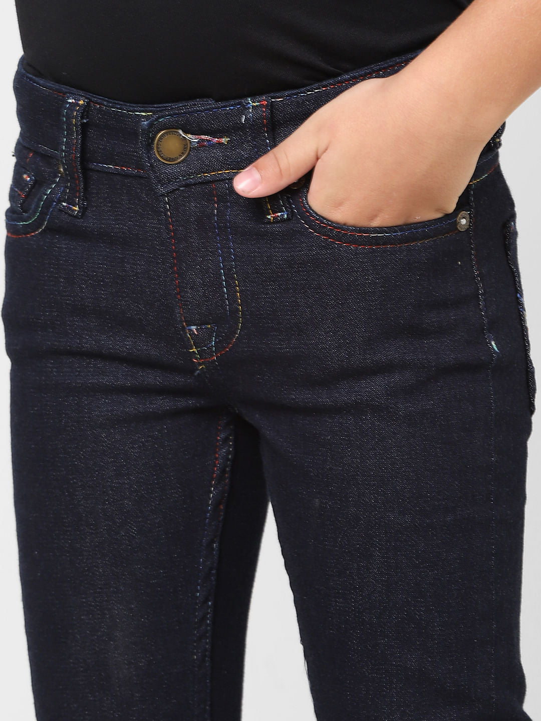 BOYS Blue Mid Rise Clark Straight Fit Jeans