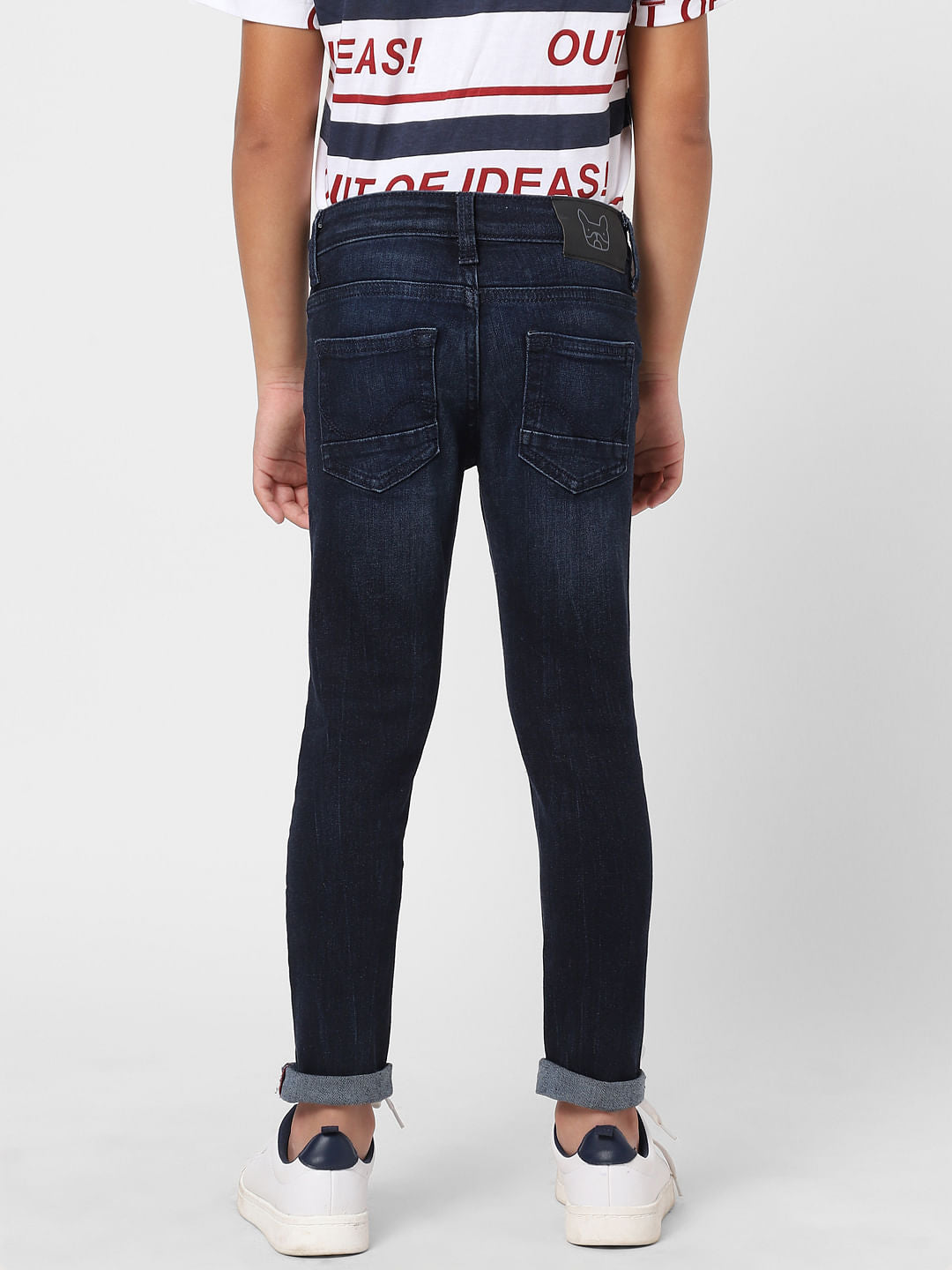 BOYS Blue Mid Rise Glenn Slim Fit Jeans
