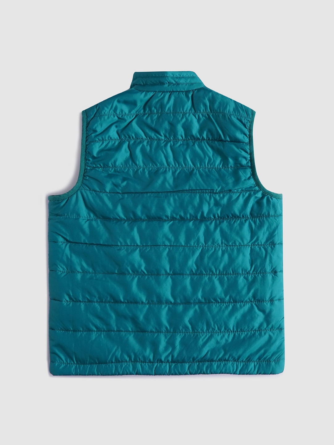 BOYS Green Sleeveless Puffer Winter Jacket