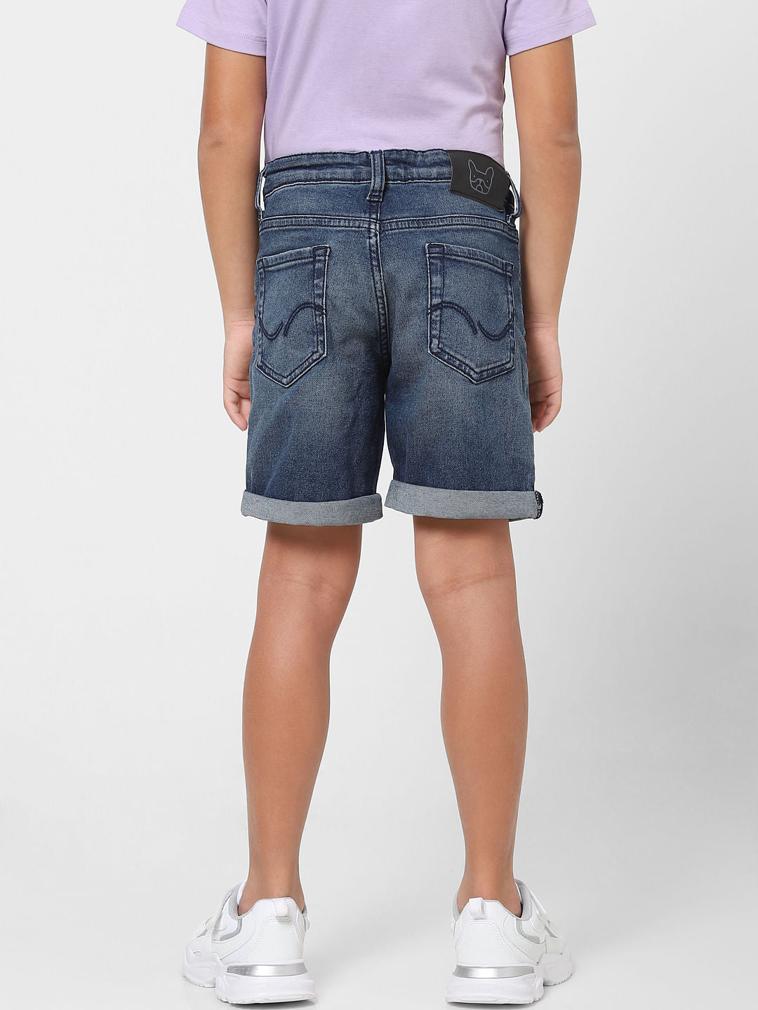 Boys Blue Low Rise Denim Shorts