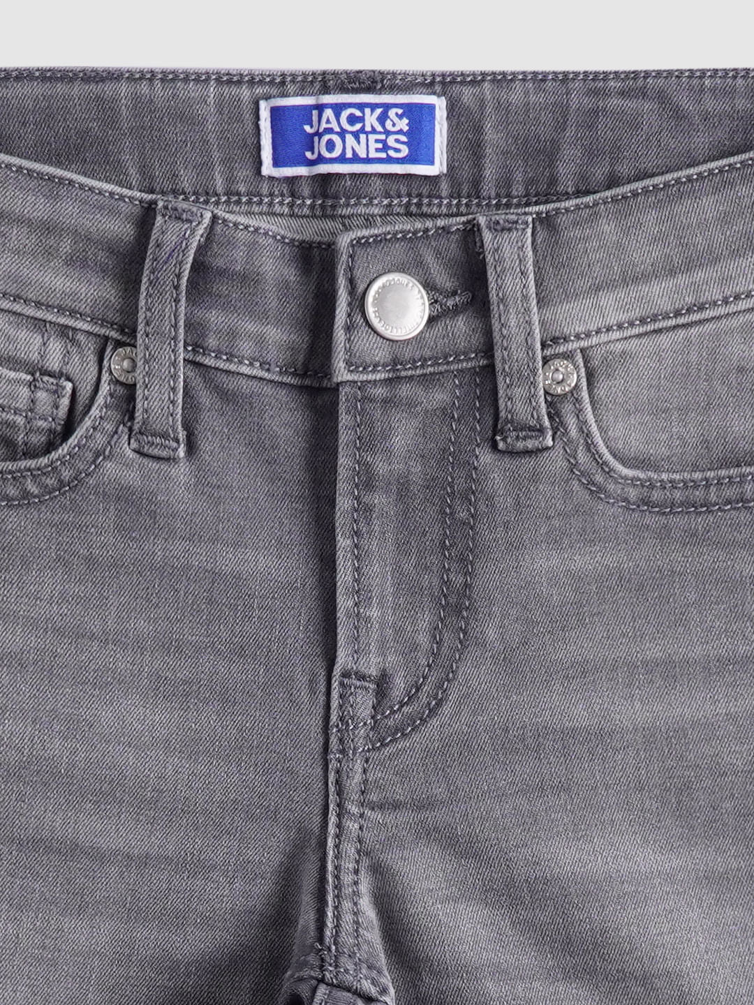 Boys Grey Low Rise Denim Shorts