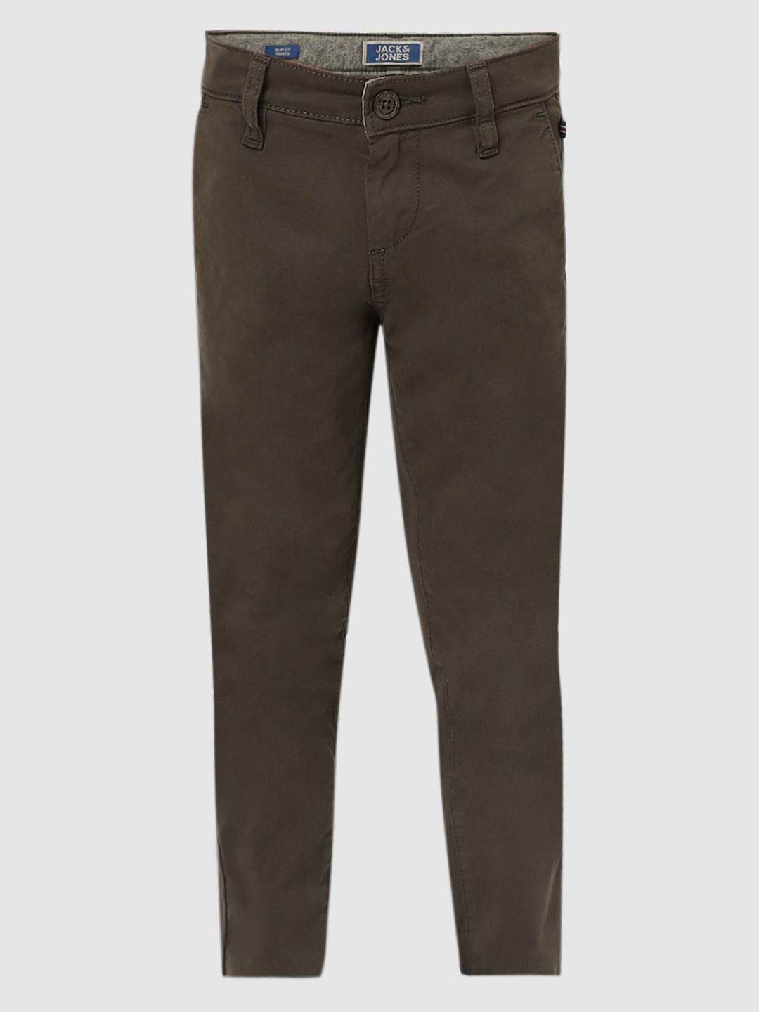 Boys Olive Green Chino Pants