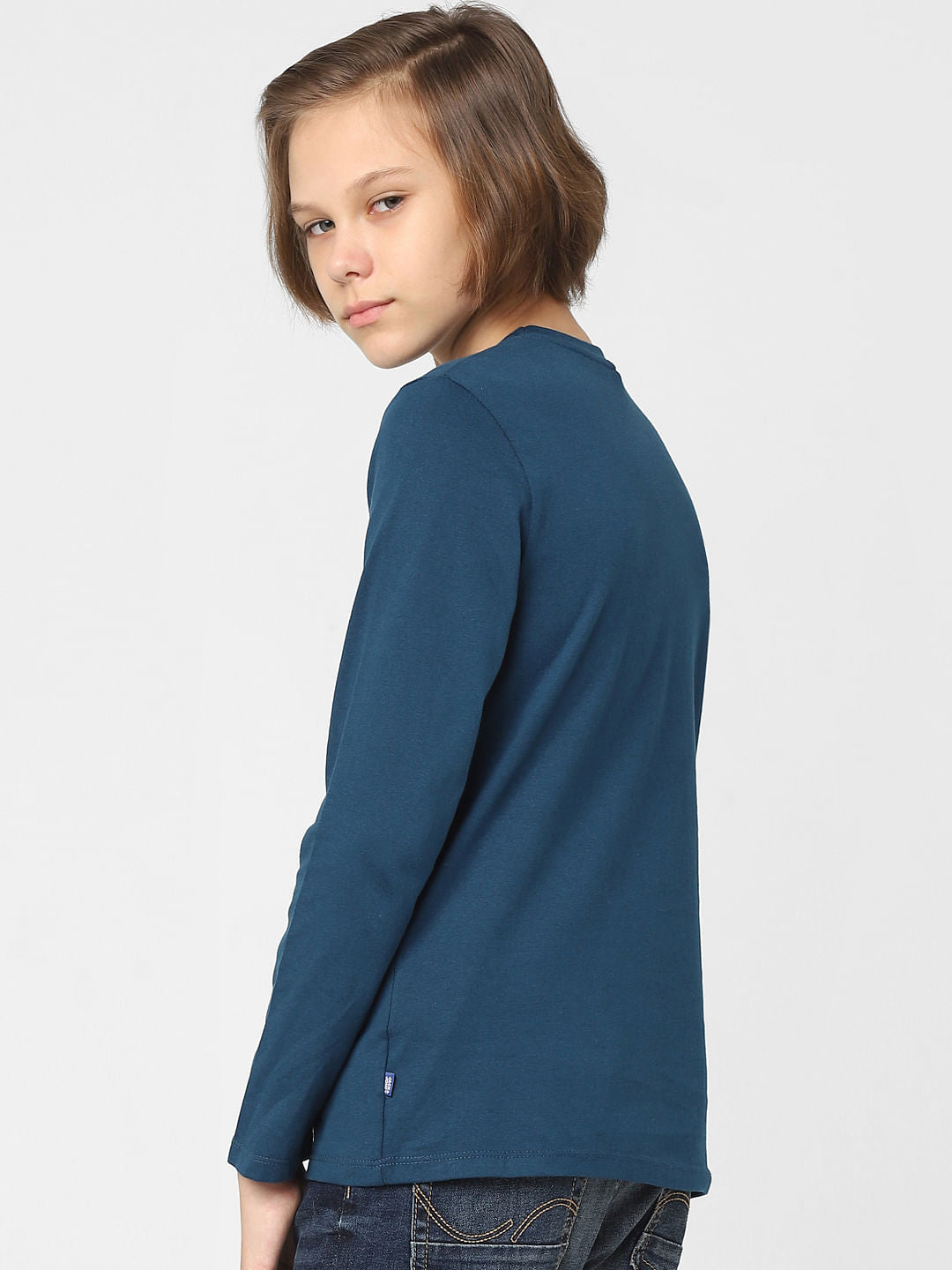 Boys Blue Graphic Print Crew Neck T-shirt