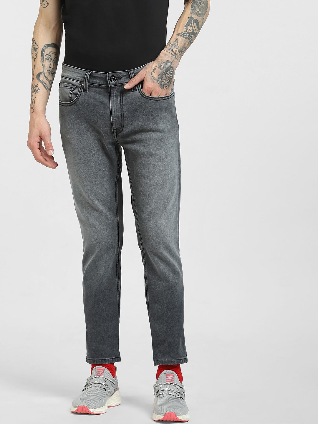 Grey Low Rise Ben Skinny Jeans