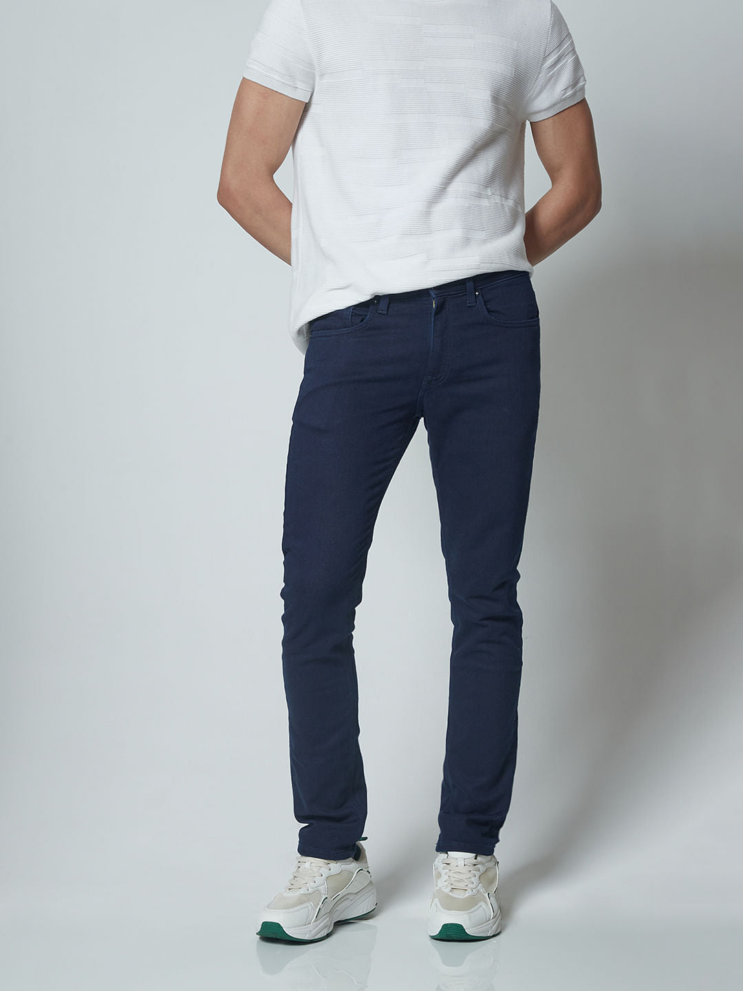 Blue Low Rise Slim Jeans